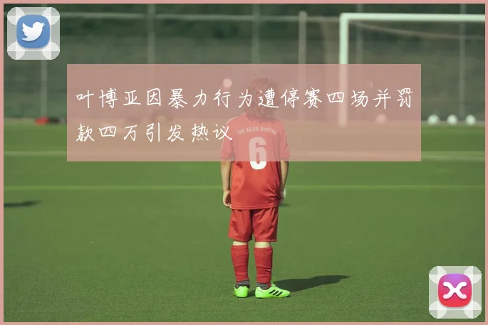 叶博亚因暴力行为遭停赛四场并罚款四万引发热议